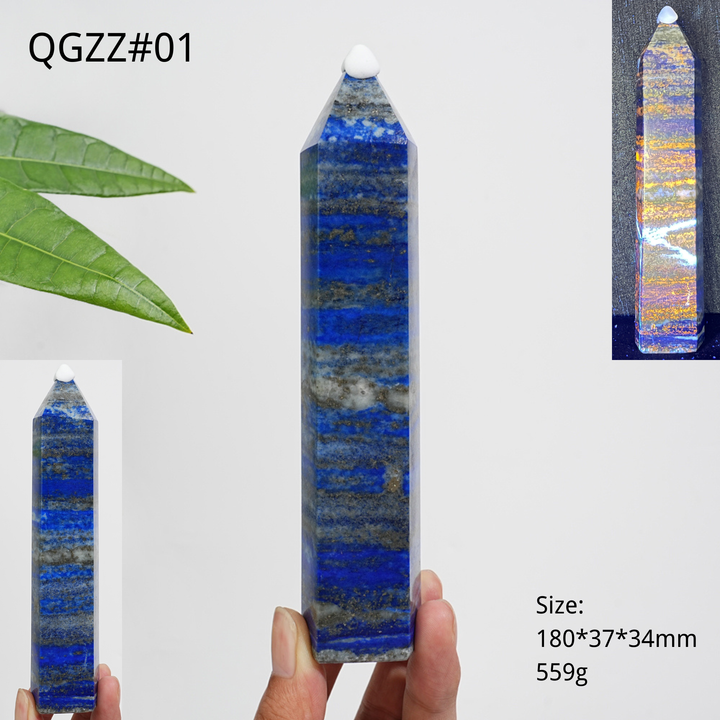 Unique,Natural Exquisite Crystal Lapis Lazuli Point