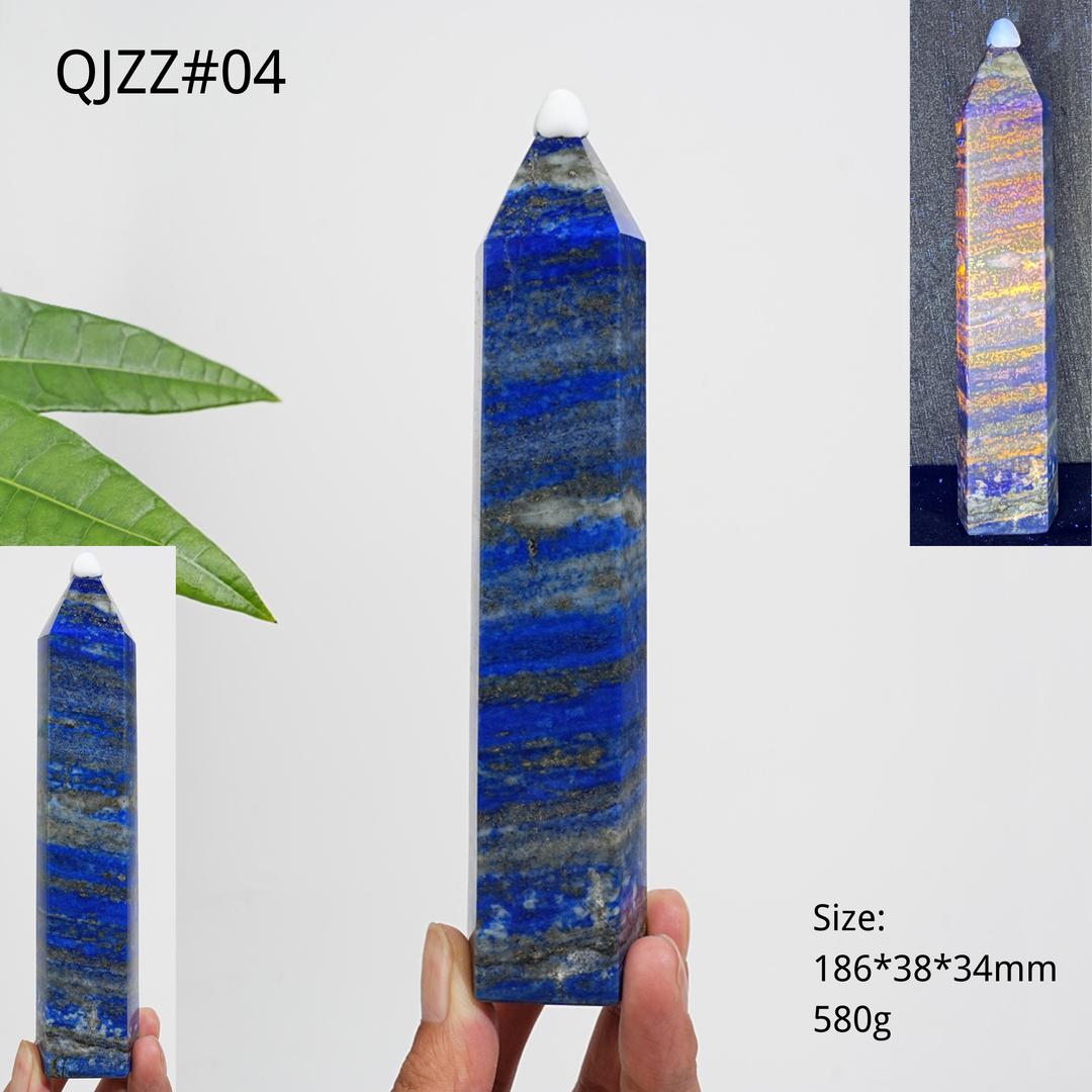 Unique,Natural Exquisite Crystal Lapis Lazuli Point