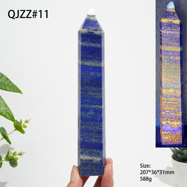 Unique,Natural Exquisite Crystal Lapis Lazuli Point