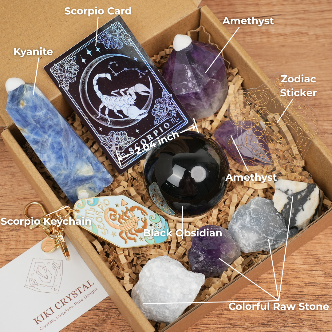Exclusive Natural 12 Zodiac Crystal Healing Set