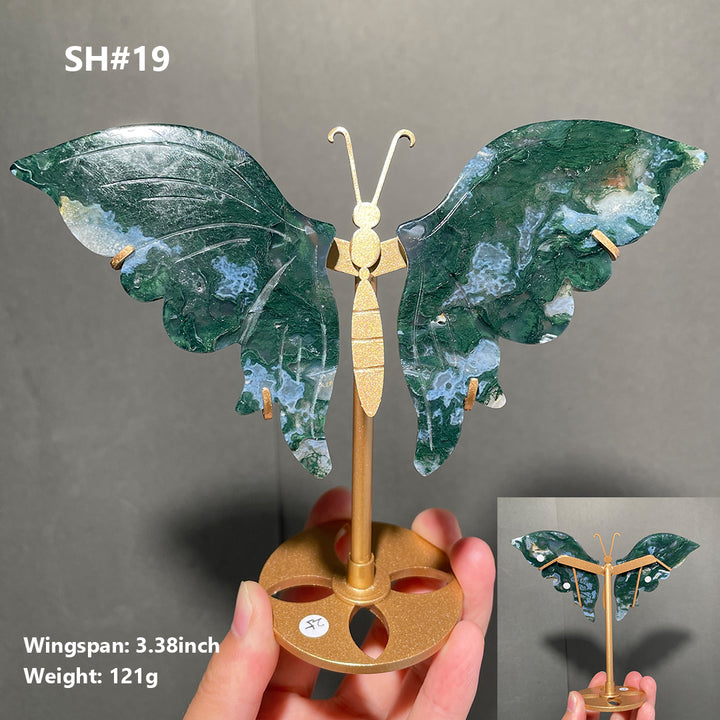 Unique,Moss Agate Butterfly