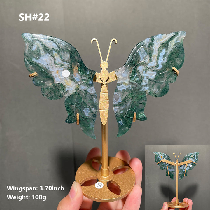 Unique,Moss Agate Butterfly