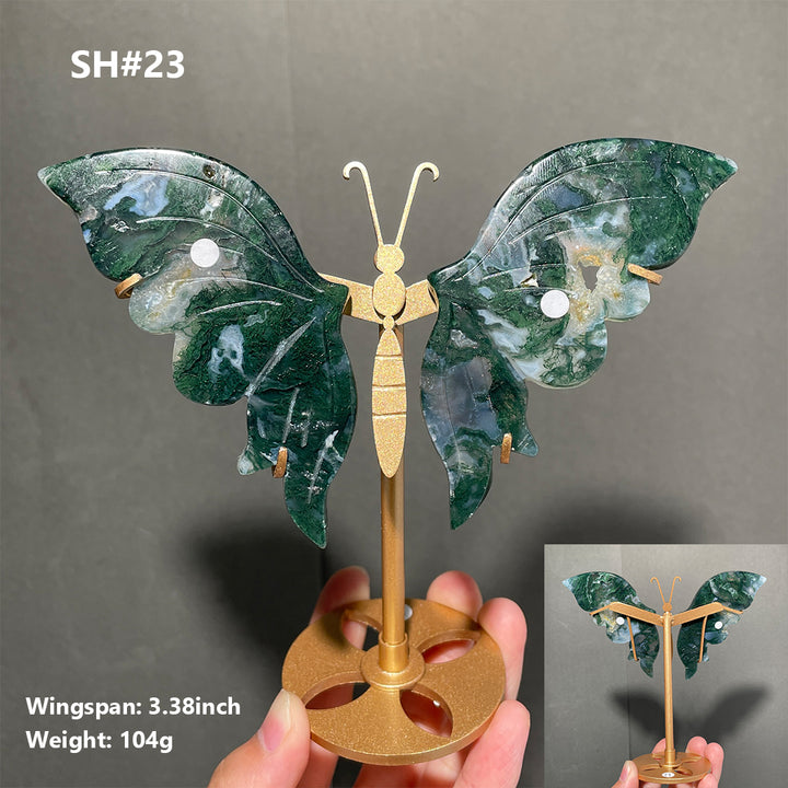 Unique,Moss Agate Butterfly