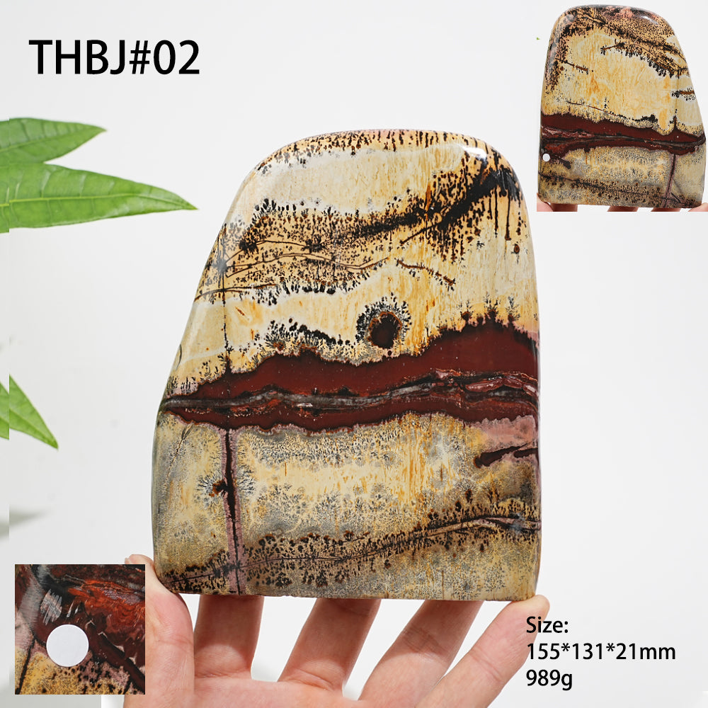 Unique,A Slightly Imperfect Natural Crystal Picture Jasper Ornament