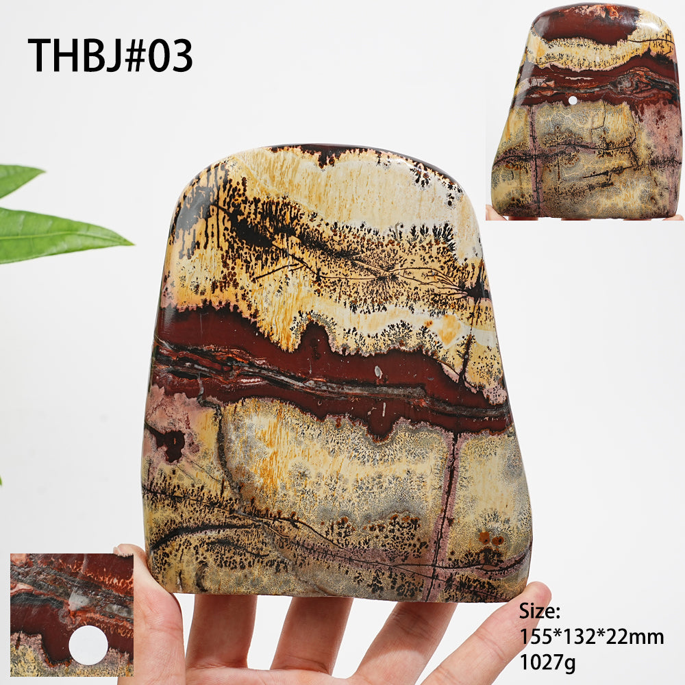 Unique,A Slightly Imperfect Natural Crystal Picture Jasper Ornament