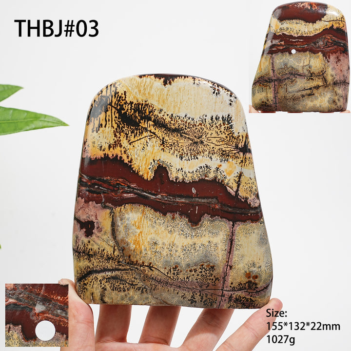 Unique,A Slightly Imperfect Natural Crystal Picture Jasper Ornament