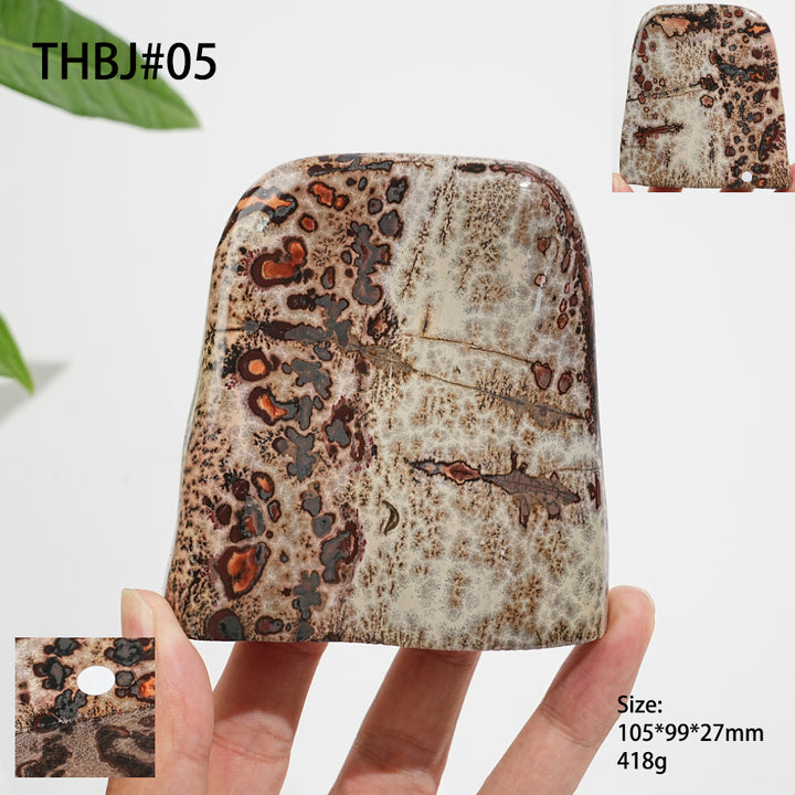 Unique,A Slightly Imperfect Natural Crystal Picture Jasper Ornament