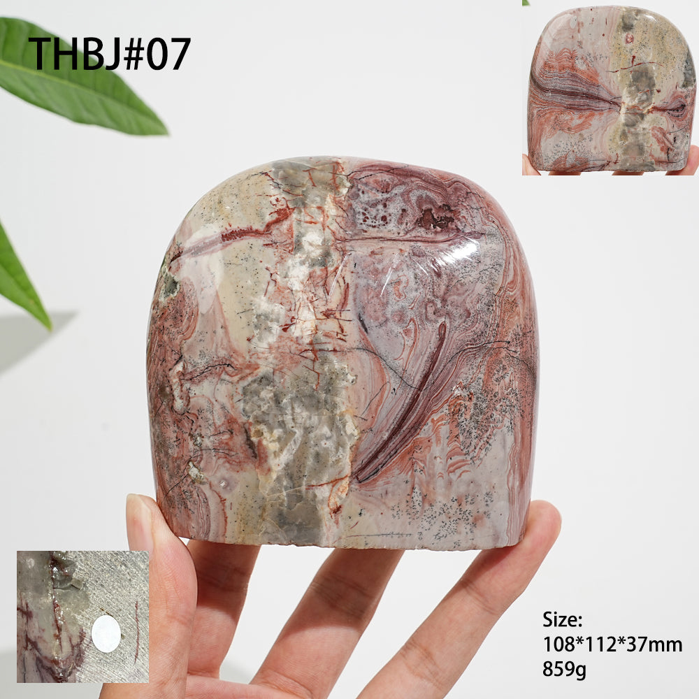 Unique,A Slightly Imperfect Natural Crystal Picture Jasper Ornament