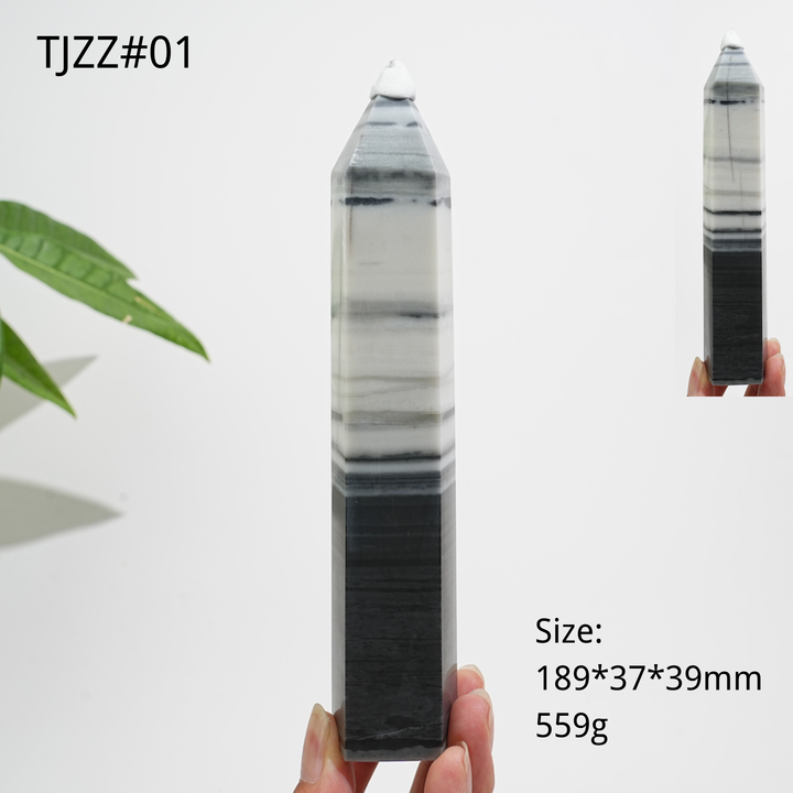 Unique,Natural Crystal TaiJi Stone Point