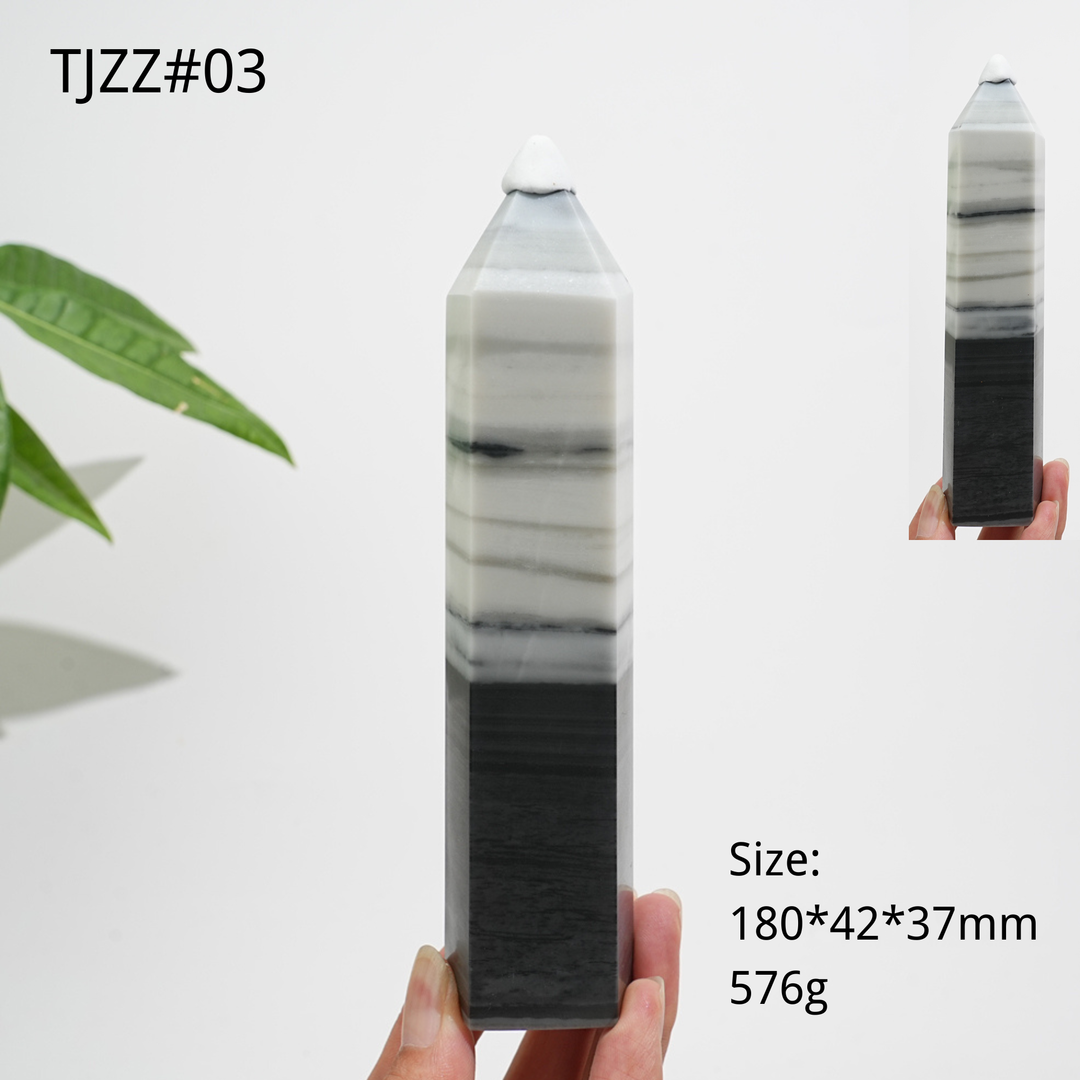 Unique,Natural Crystal TaiJi Stone Point