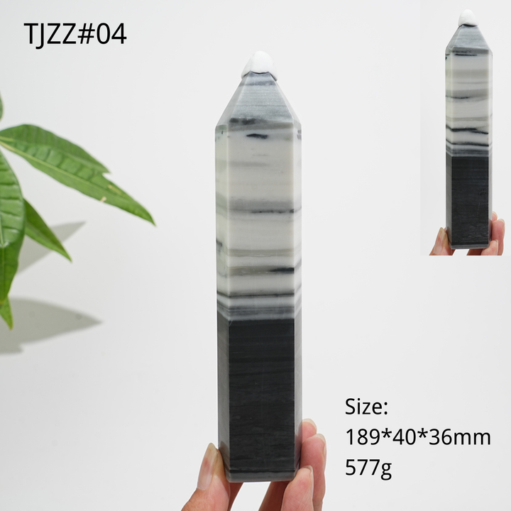 Unique,Natural Crystal TaiJi Stone Point