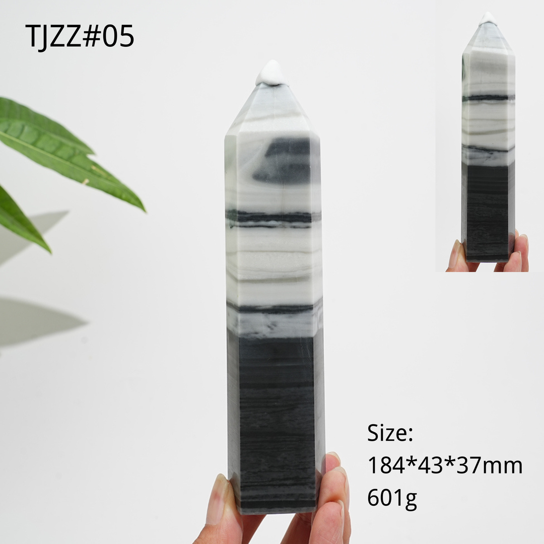 Unique,Natural Crystal TaiJi Stone Point