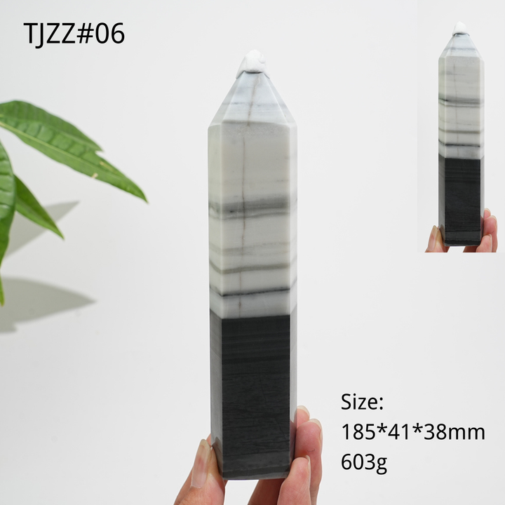 Unique,Natural Crystal TaiJi Stone Point
