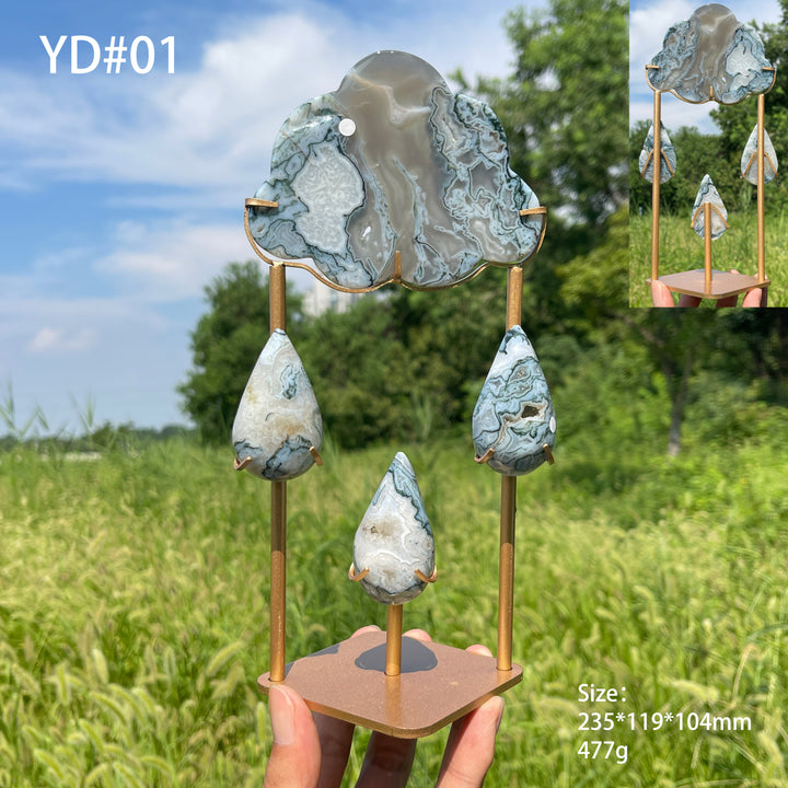 Unique,A Slightly Imperfect Natural Crystal Exquisite Cloud Raindrop