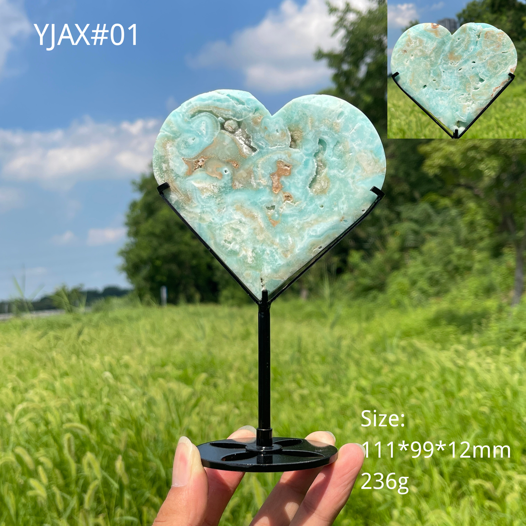 Unique,Natural Crystal Charming Hemimorphite Heart