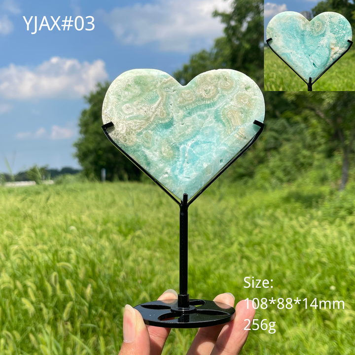 Unique,Natural Crystal Charming Hemimorphite Heart