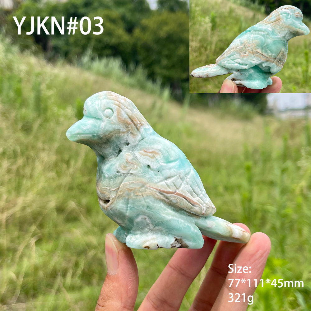 Unique,Natural Crystal Hemimorphite Cute Bird Carving