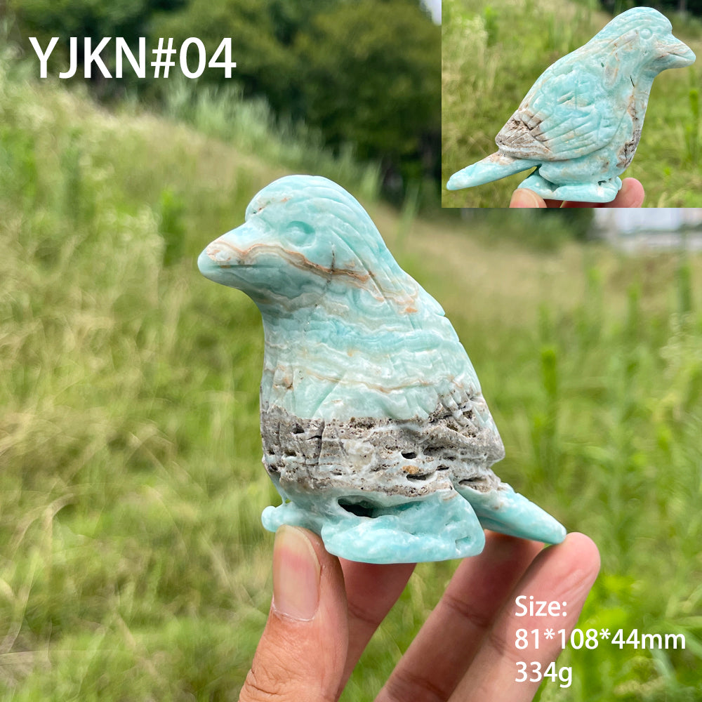 Unique,Natural Crystal Hemimorphite Cute Bird Carving