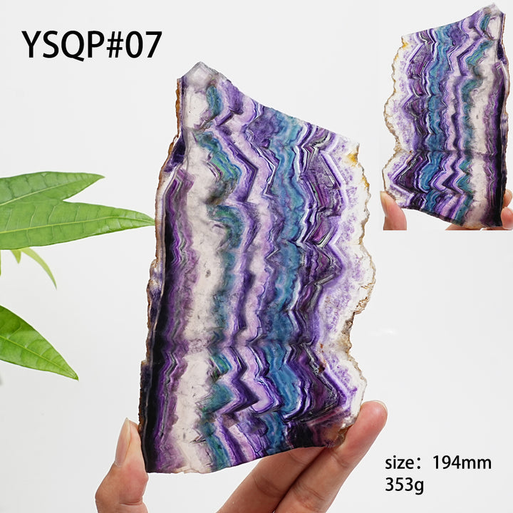 Unique,Natural Crystal Stunning Fluorite Slice