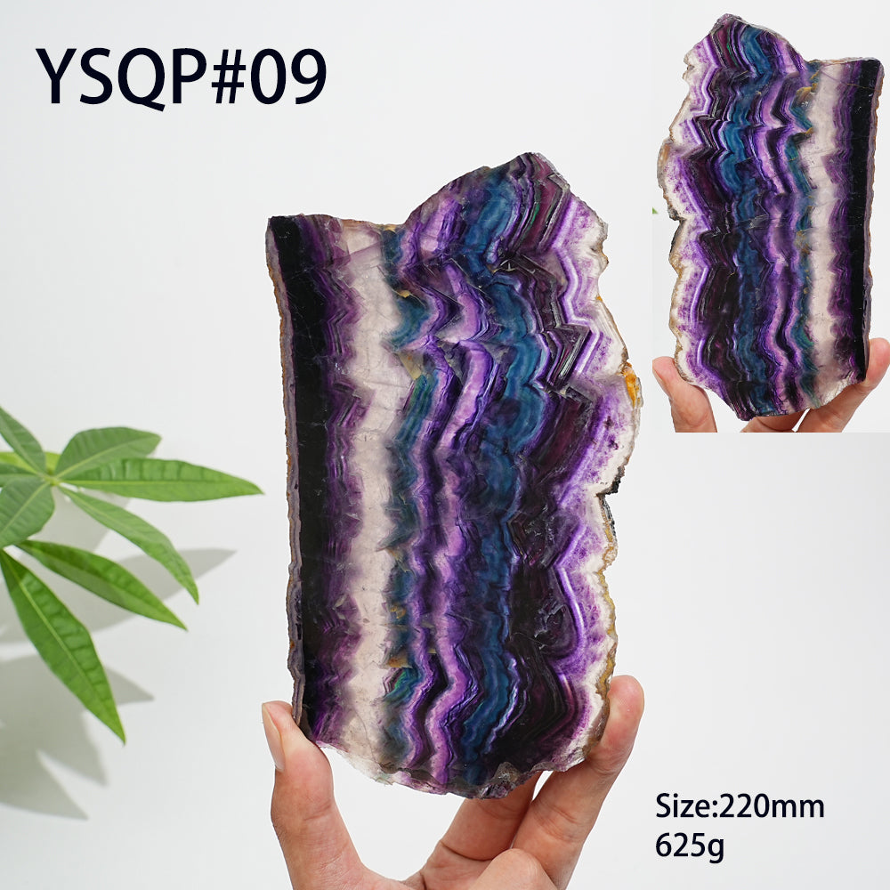 Unique,Natural Crystal Stunning Fluorite Slice