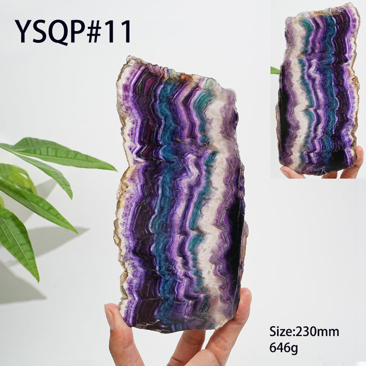 Unique,Natural Crystal Stunning Fluorite Slice