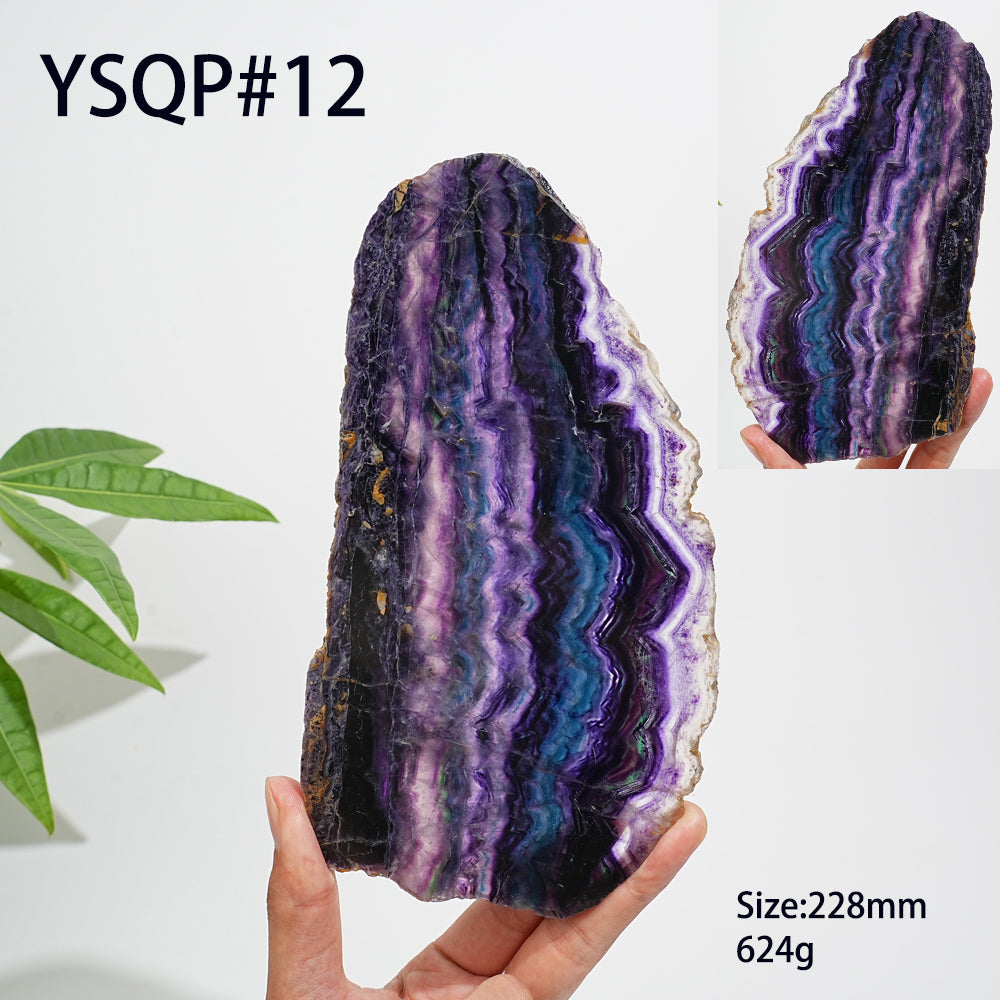 Unique,Natural Crystal Stunning Fluorite Slice