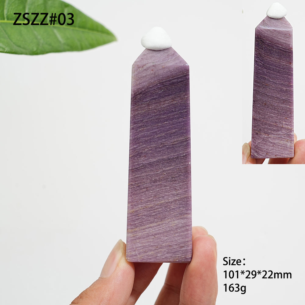 Unique,Natural Crystal Purple Silky Fluorite Point