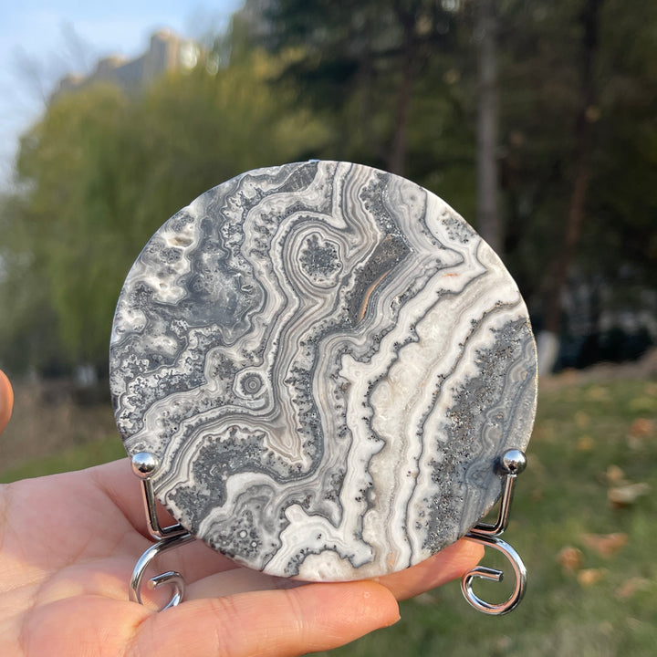 Natural Crystal Round Slab