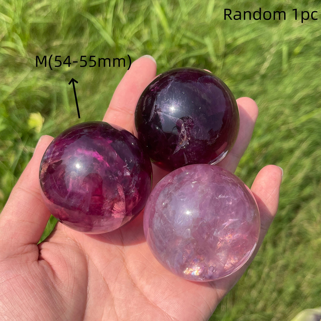 Natural Crystal Vibrant Purple Fluorite Sphere