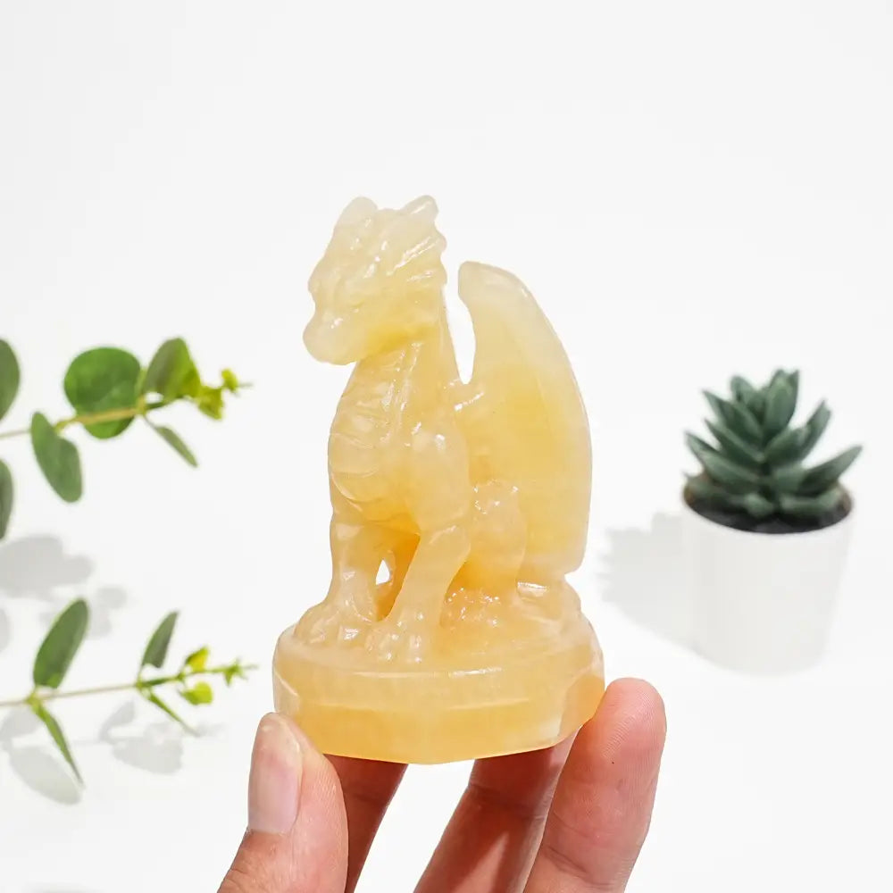 Natural Crystal Fly Dragon Figurine