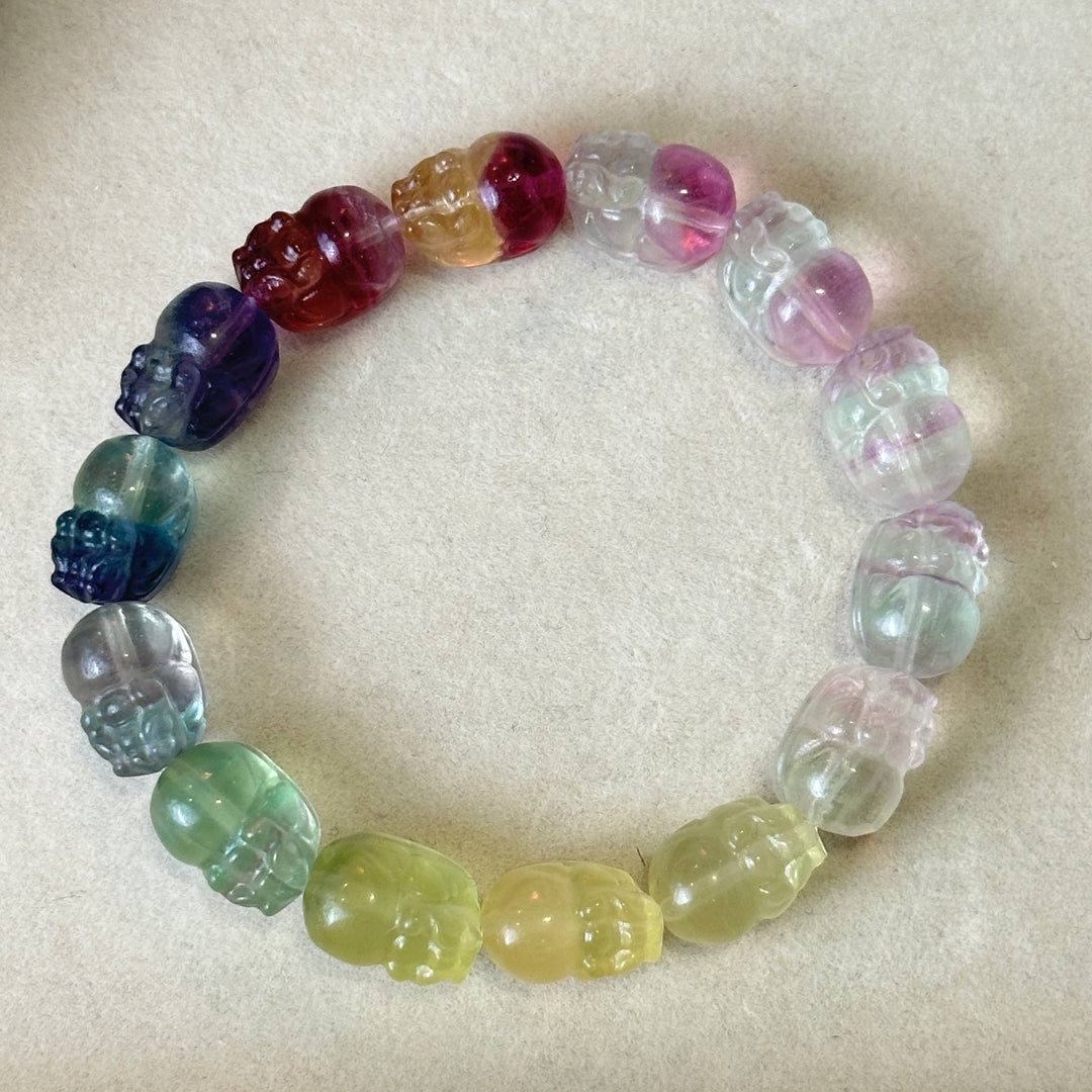 Rainbow Fluorite Pi Xiu Bracelet 9.4-9.7mm
