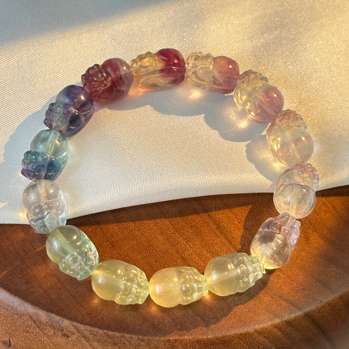 Rainbow Fluorite Pi Xiu Bracelet 9.4-9.7mm