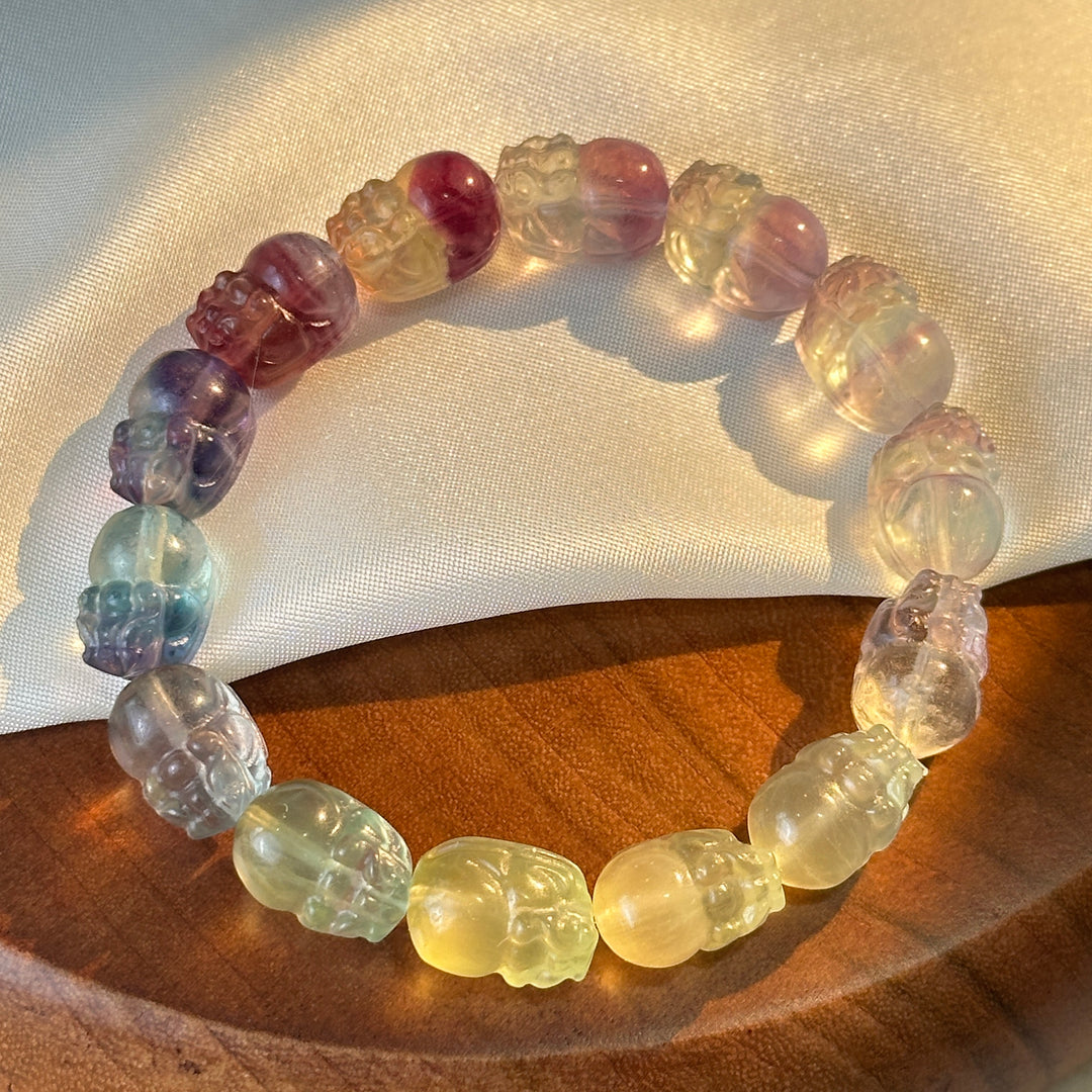 Rainbow Fluorite Pi Xiu Bracelet 9.4-9.7mm