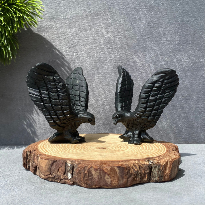 Obsidian Eagle Carving