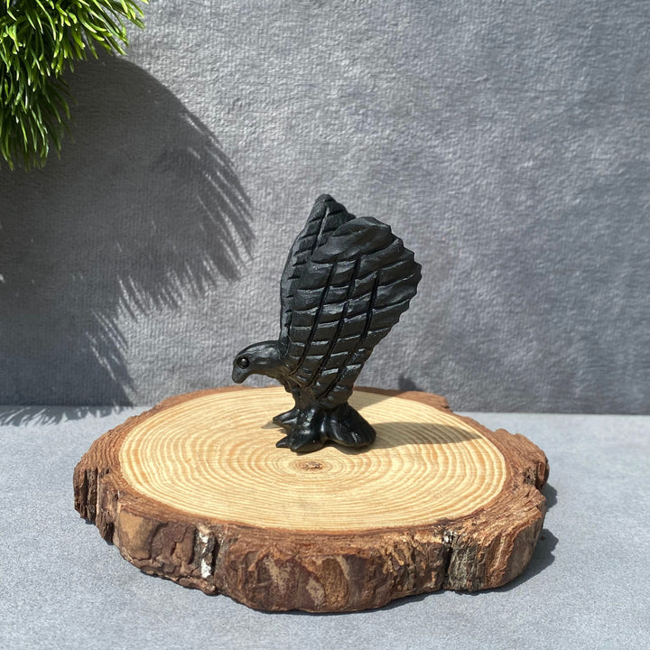 Obsidian Eagle Carving