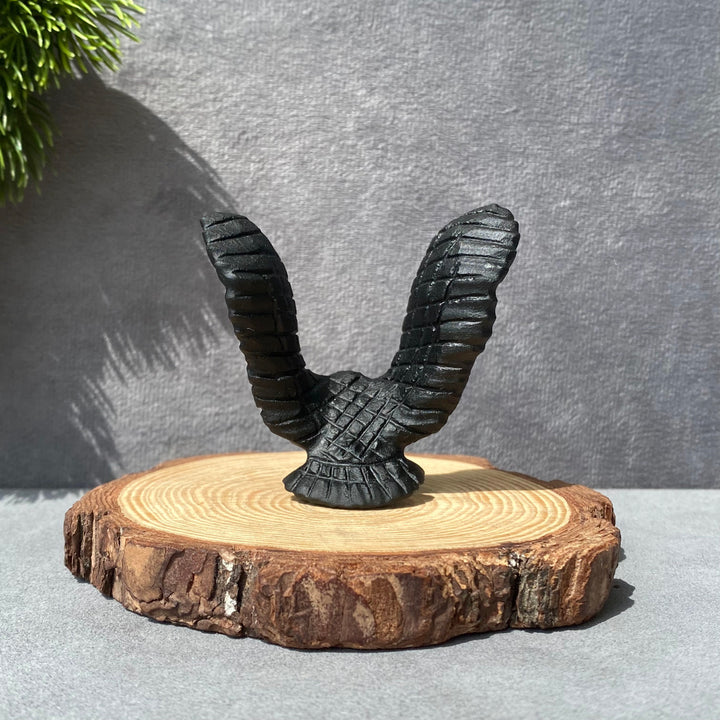 Obsidian Eagle Carving