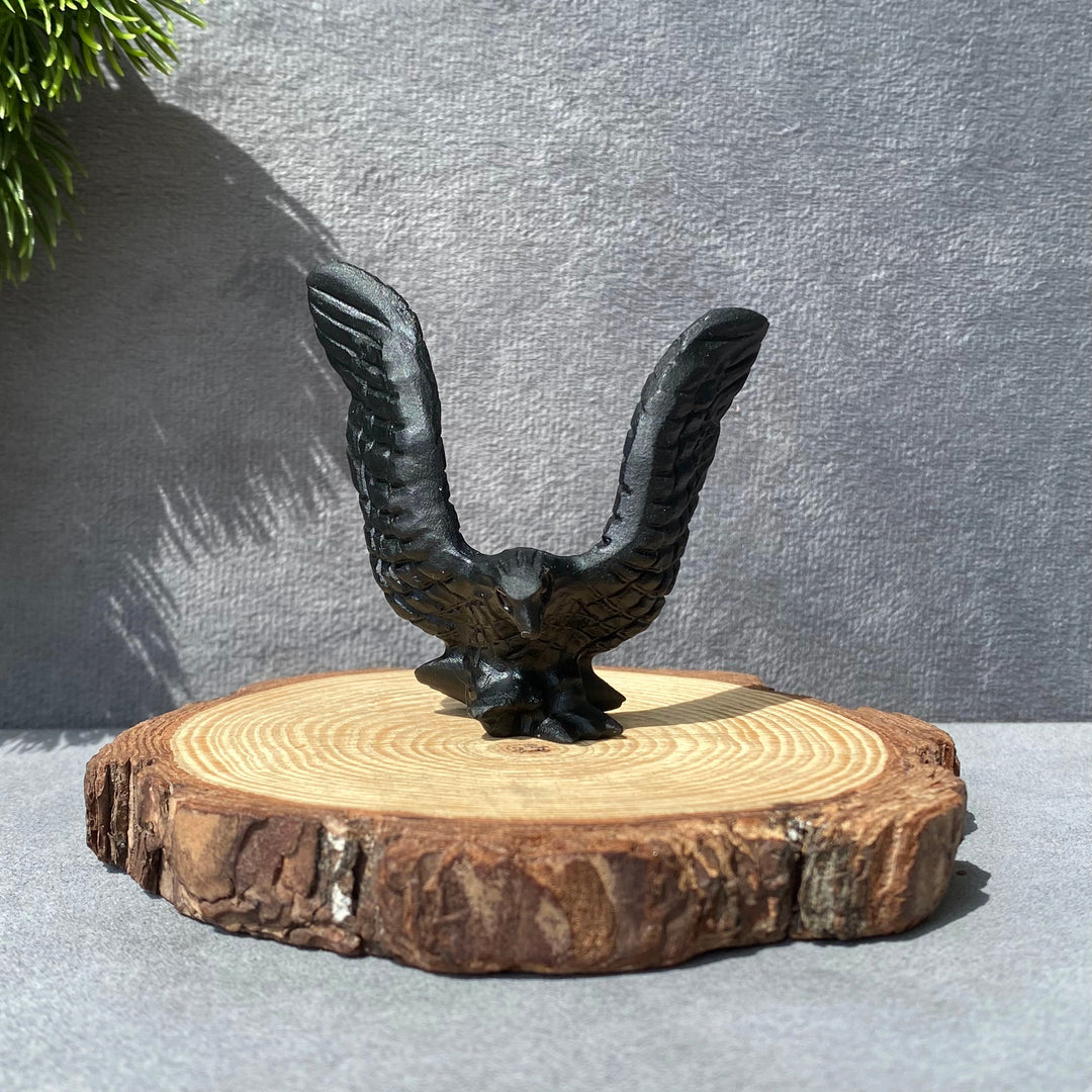 Obsidian Eagle Carving