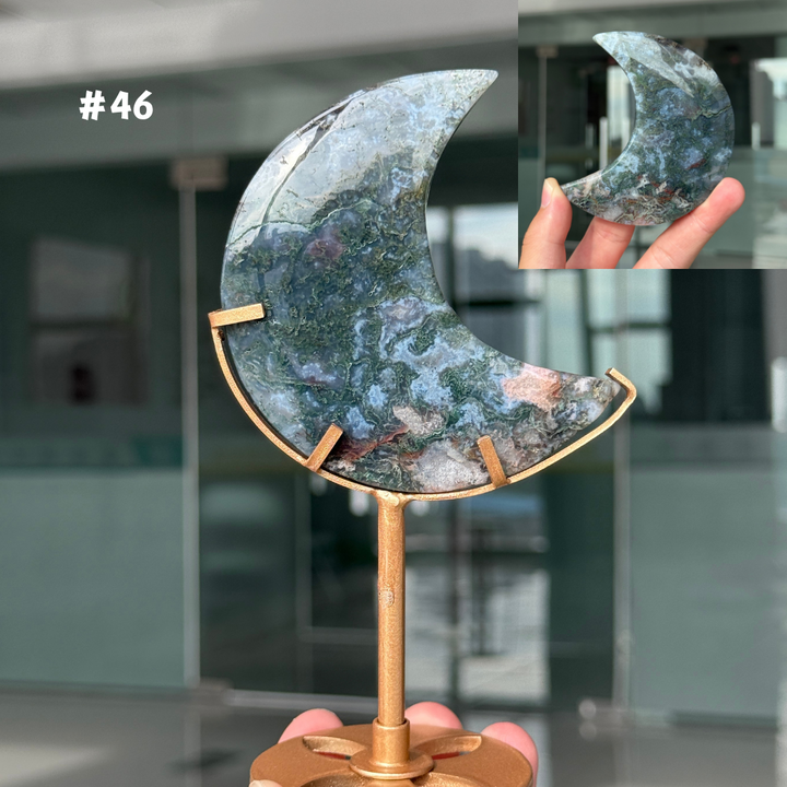Unique,Moss Agate Moon