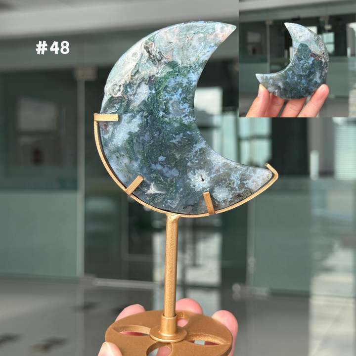 Unique,Moss Agate Moon