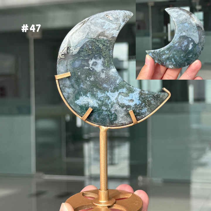 Unique,Moss Agate Moon