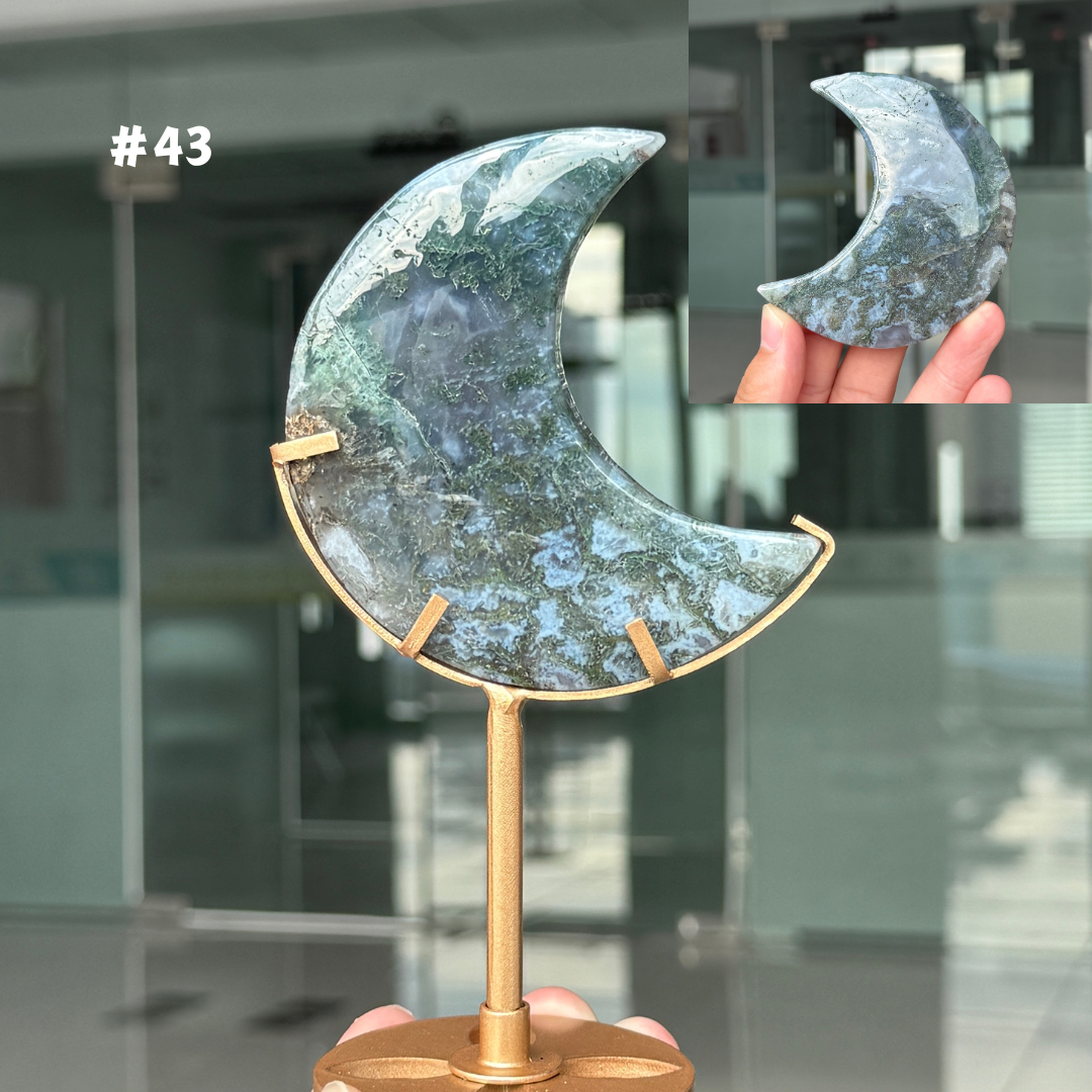 Unique,Moss Agate Moon