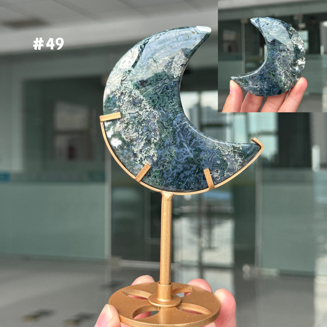 Unique,Moss Agate Moon
