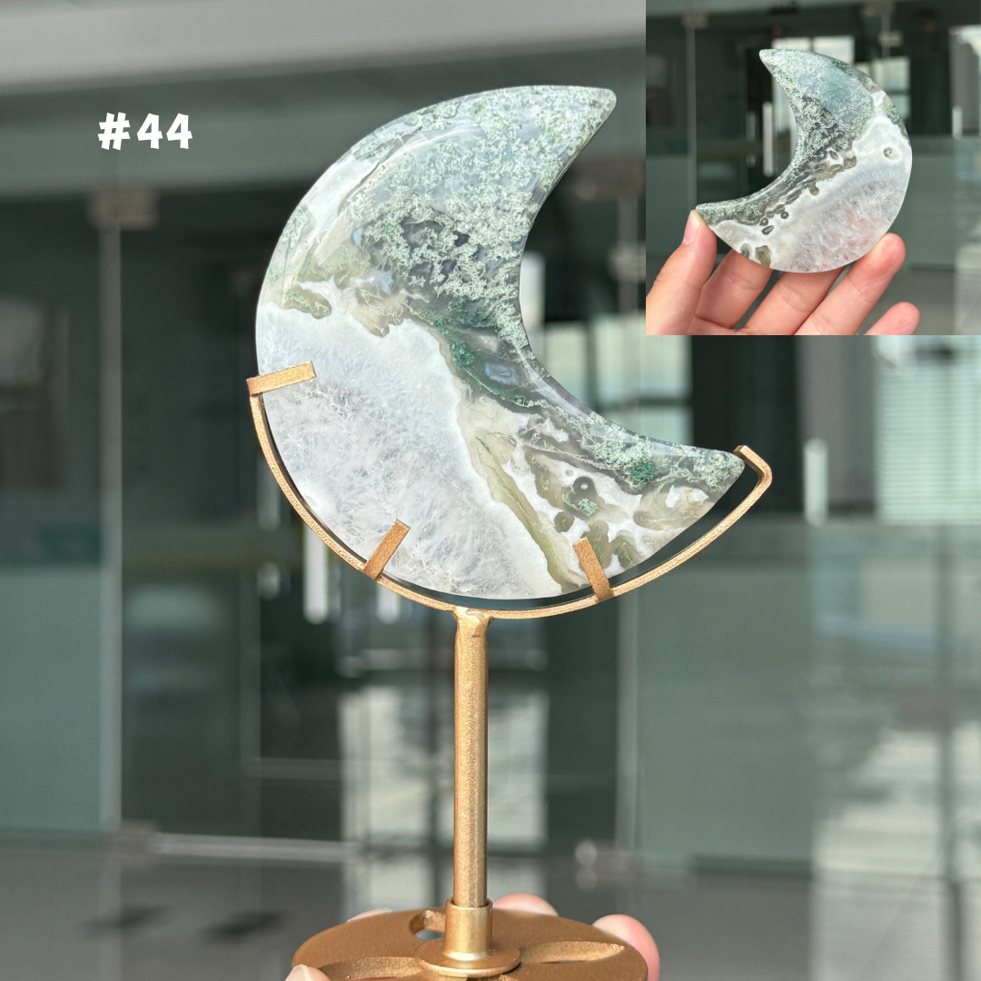 Unique,Moss Agate Moon