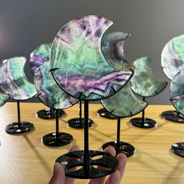 Unique,Rainbow Fluorite Moon