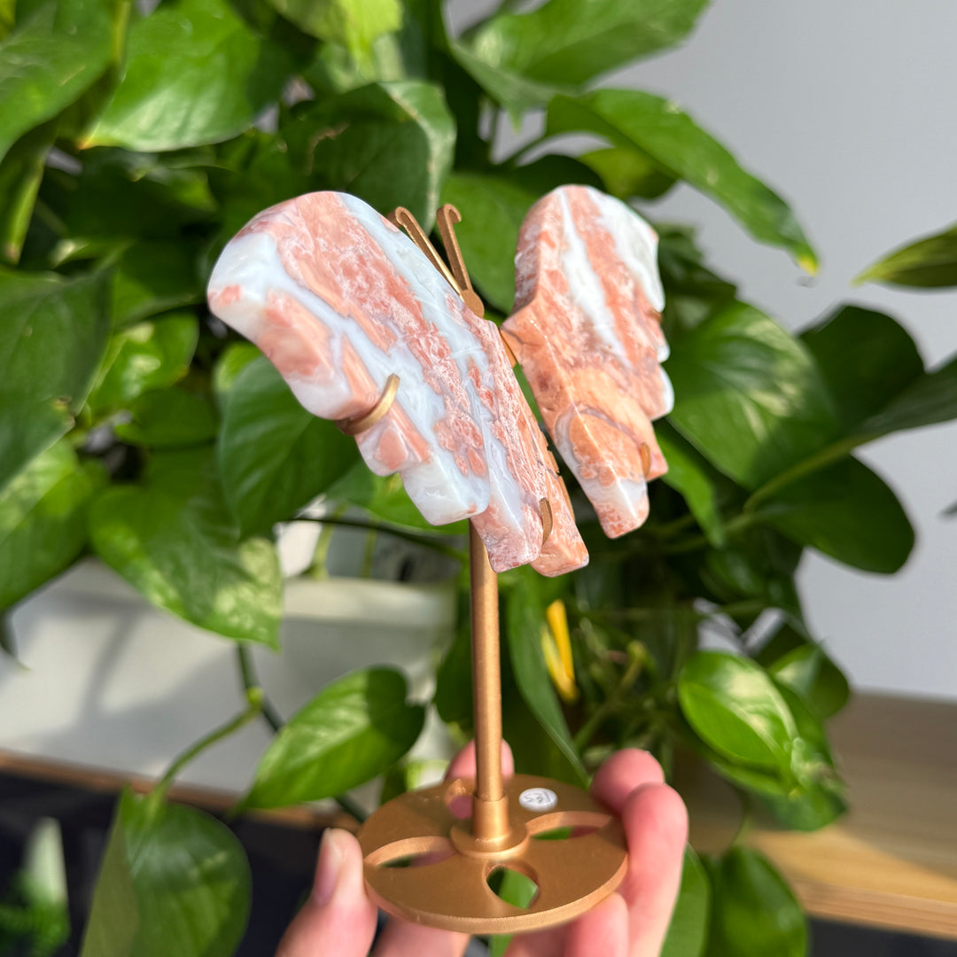 Pink Agate Butterfly