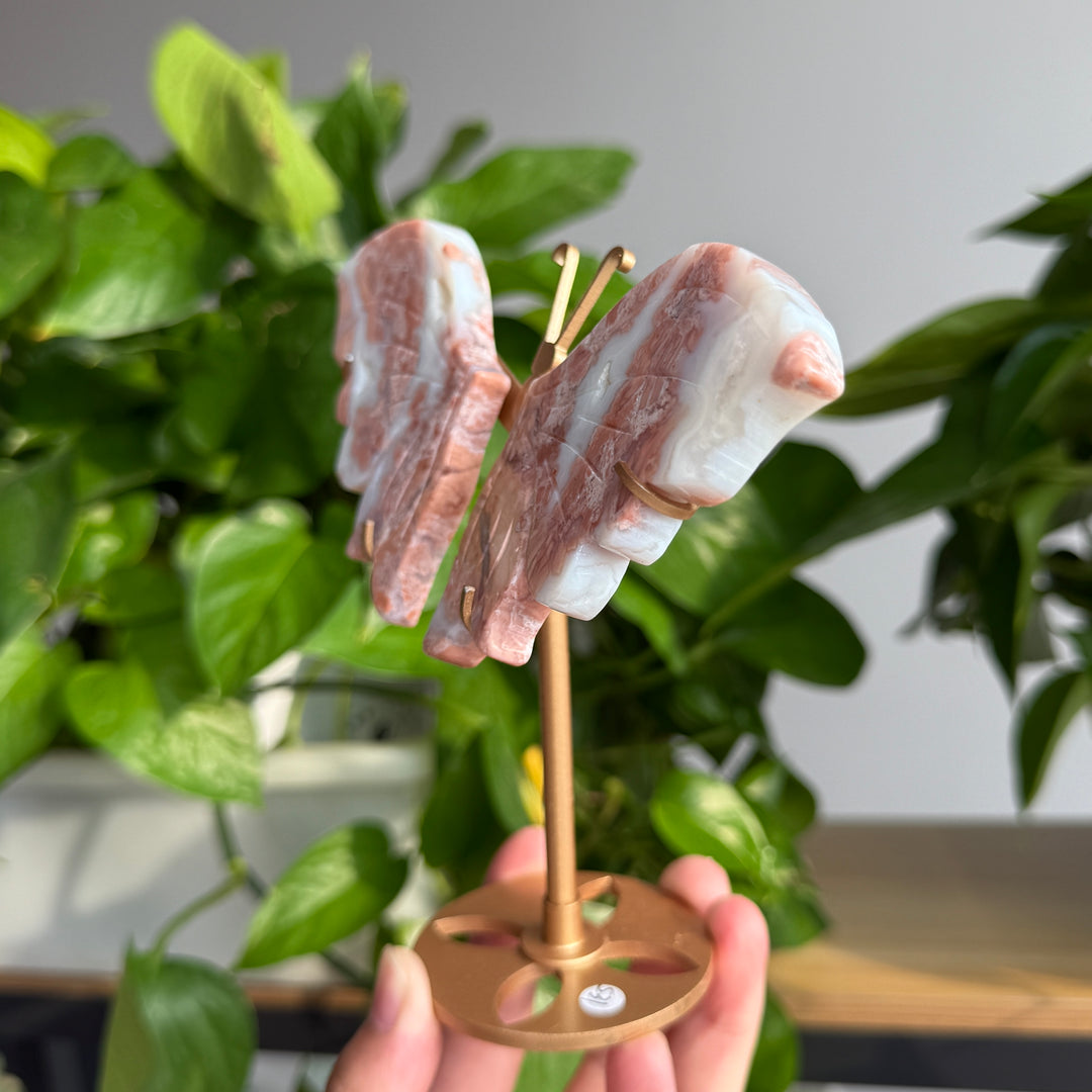 Pink Agate Butterfly