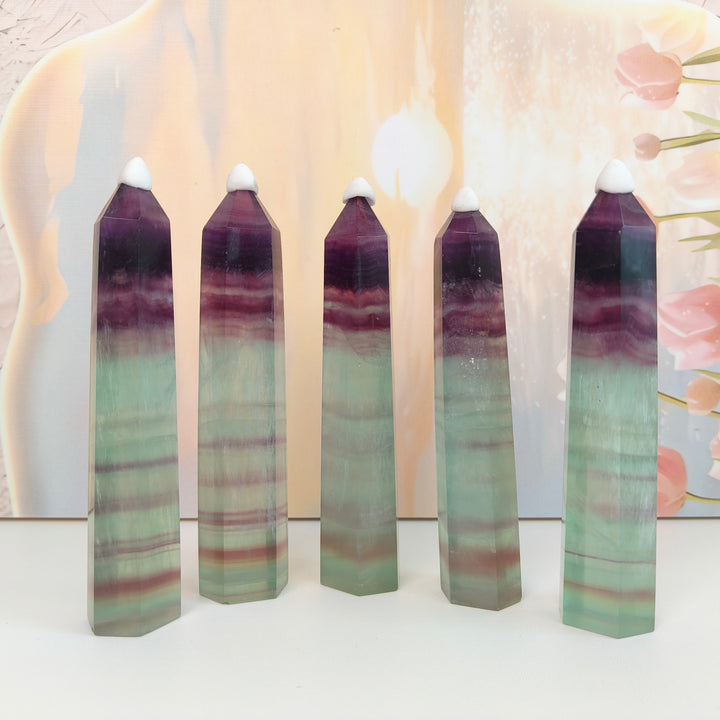 Watermelon Fluorite Point