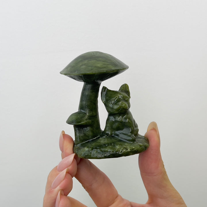 Serpentine Bulldog And Mushroom