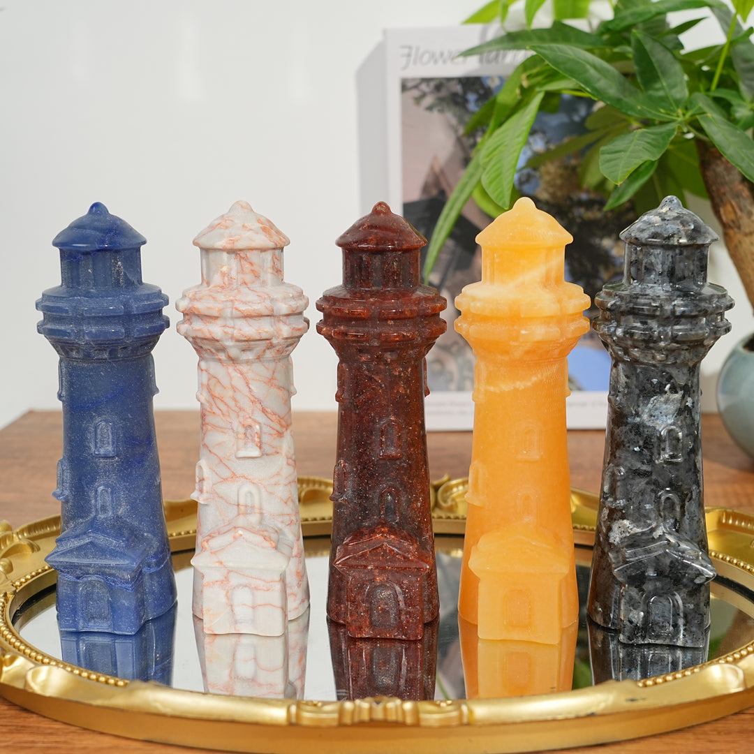 Natural Crystal Carved Lighthouse