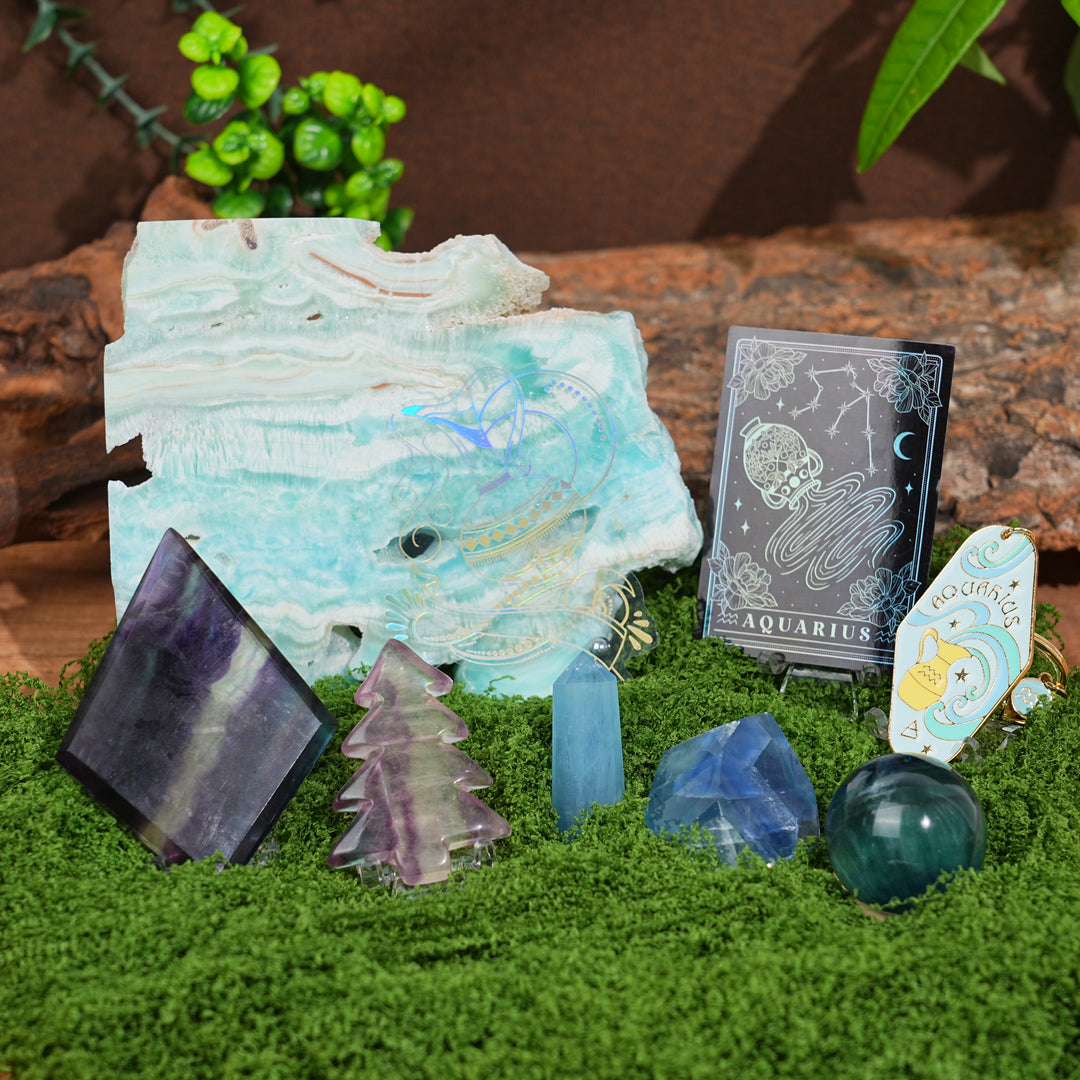 Exclusive Natural Zodiac Crystal Healing Set